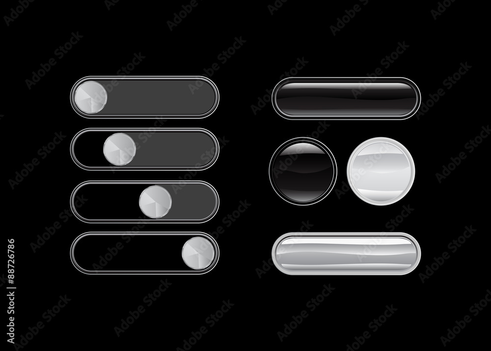 Obraz premium Web elements, black and white