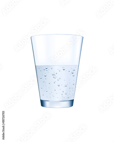 Glass of sparkling water