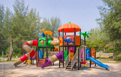 Wallpaper Mural Huge modern kids playground with ladders, slides and crawl const Torontodigital.ca
