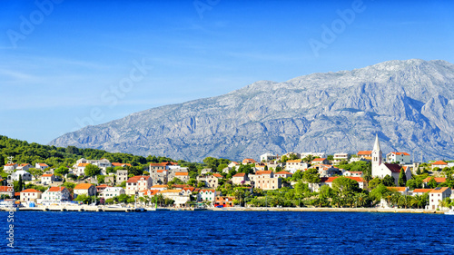view on Sumartin village on Brac Island, Dalmatia, Croatia photo