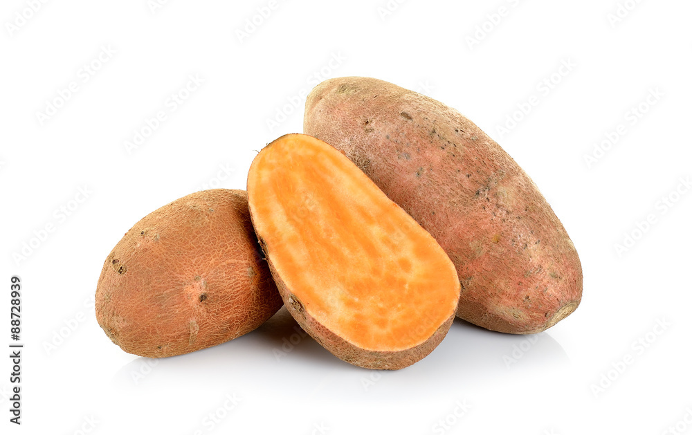 Sweet potato isolated on the white background Sweet potato isolated on the white background