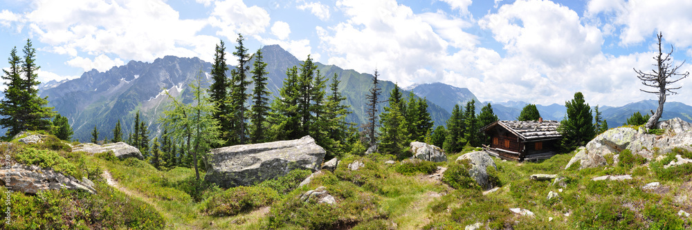 Fototapeta premium Zdjęcie panoramy Alpy Zillertal / Austria