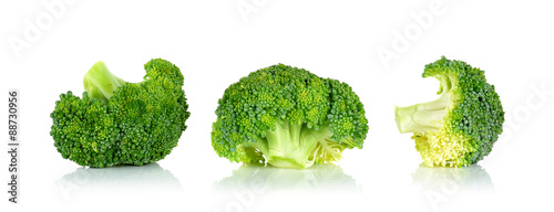 Fresh broccoli isolated on the white background