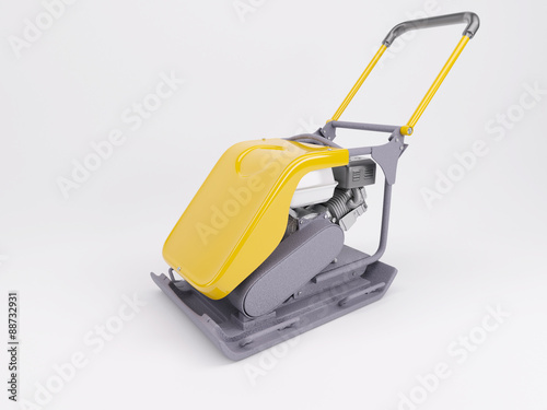 Obraz na plátně 3d render of a vibratory plate compactor