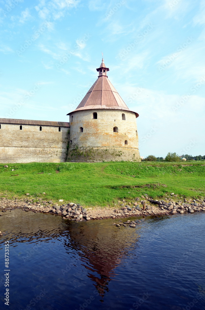 Fortress Oreshek in Shlisselburg, Russia, built in 1323