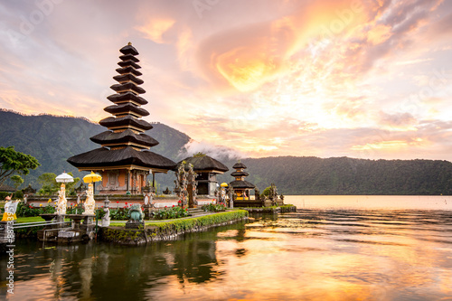 Pura Ulun Danu Bratan  Famous Hindu temple and tourist attraction in Bali  Indonesia
