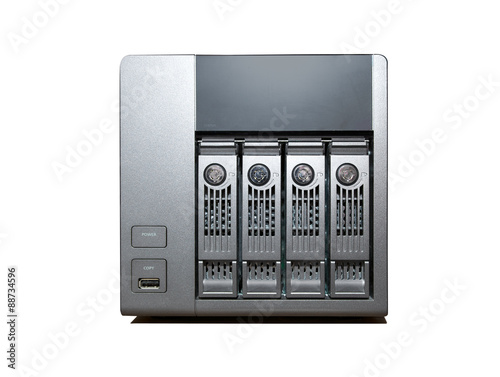 Foto 4 bay NAS Drive isolated on white