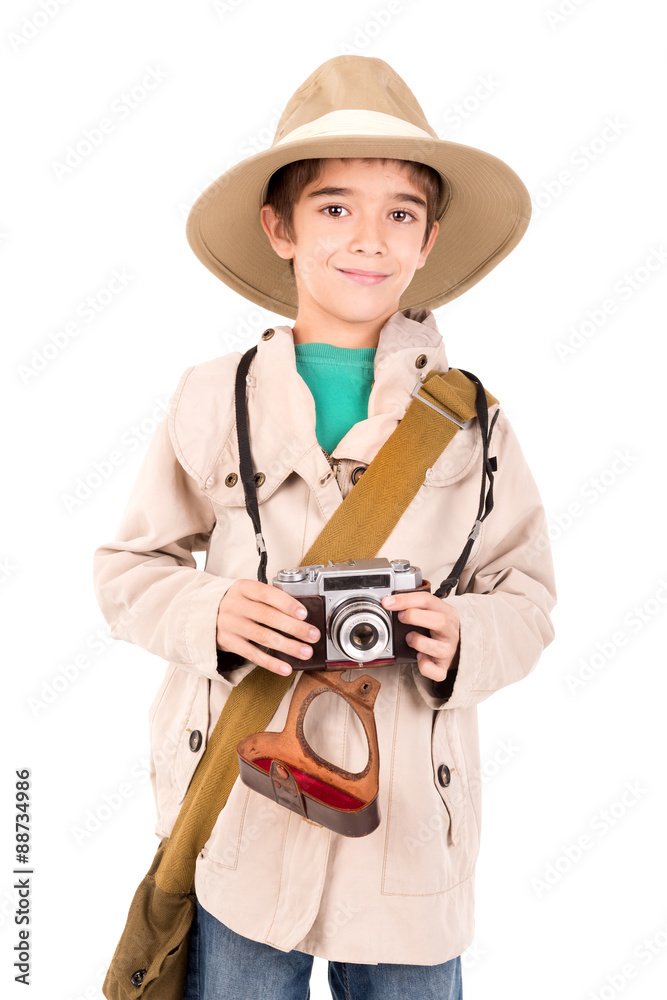 Boy in Safari clothes
