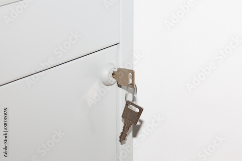 Canvas Print Key in filing cabinet