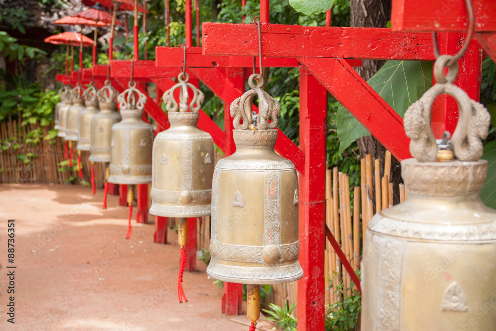 Bells in Wat Phan Tao, Chiang Mai, Thailand Bells in Wat Phan Tao, Chiang Mai, Thailand