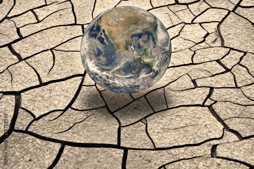 Global warming concept - Photo composition with image from NASA photo