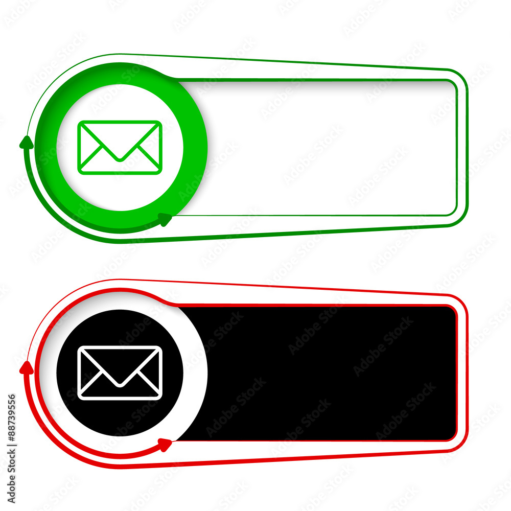 Vector frames for your text with arrows and envelope Vector frames for your text with arrows and envelope