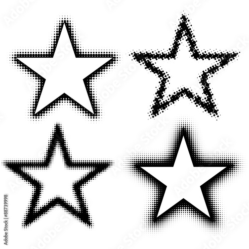Abstract Halftone stars