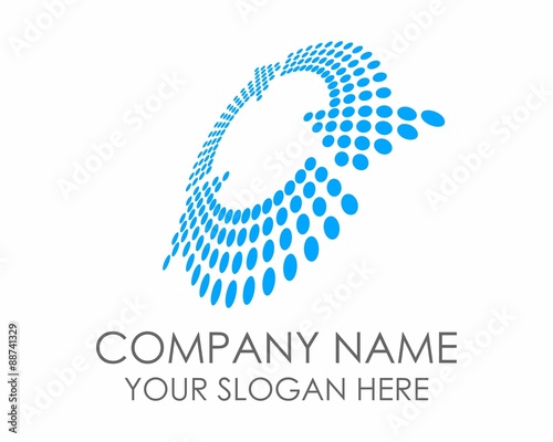 blue arrow recycling logo image vector