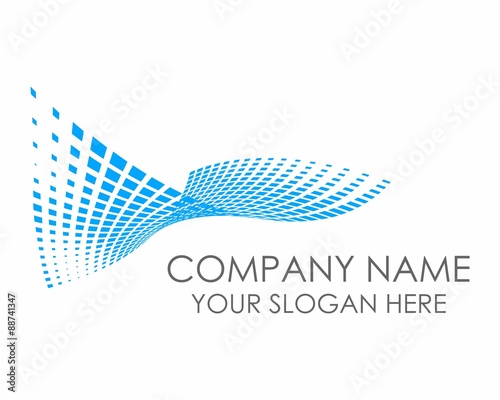 blue wave logo image vector