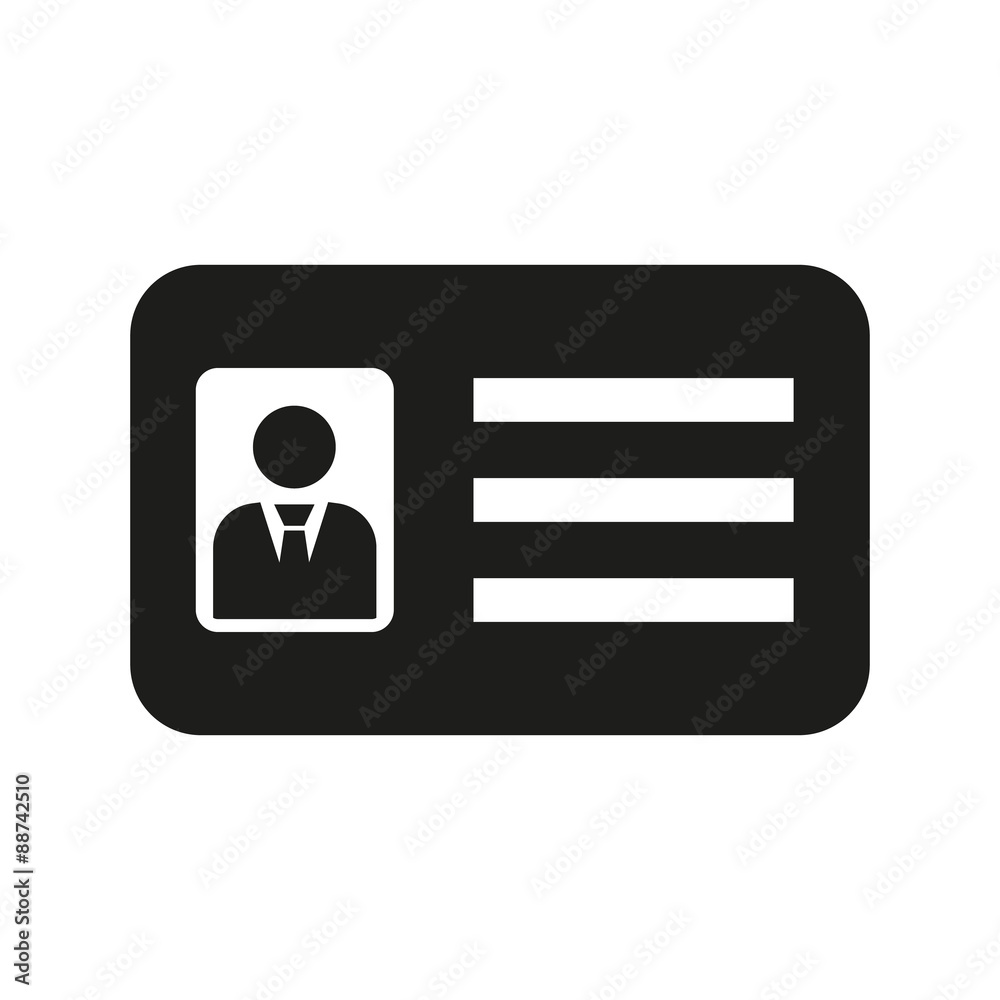 The accreditation icon. Admission and badge, identification, pass, drivers license symbol. Flat The accreditation icon. Admission and badge, identification, pass, drivers license symbol. Flat