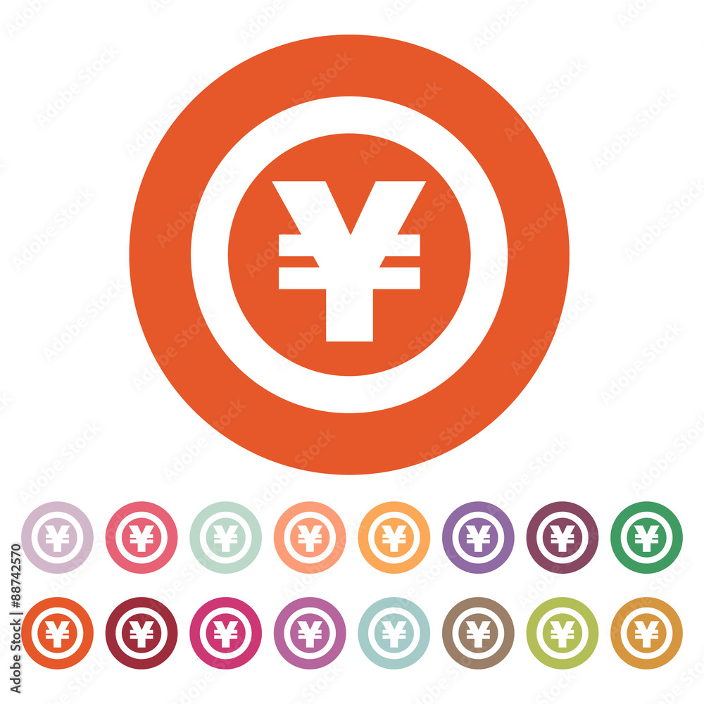 The yen icon. Cash and money, wealth, payment symbol. Flat The yen icon. Cash and money, wealth, payment symbol. Flat