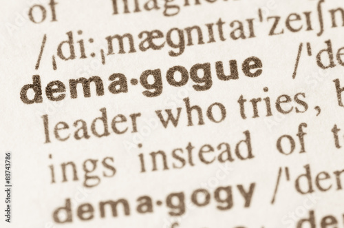 Dictionary definition of word demagogue