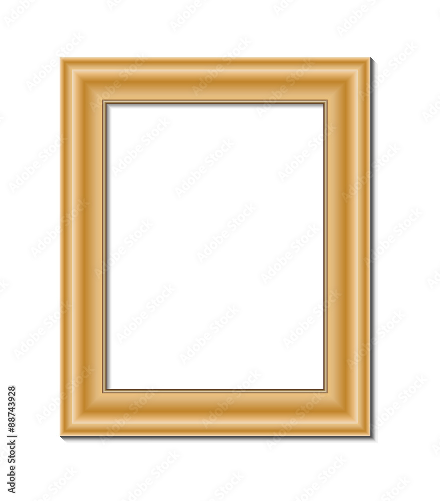 blank picture frame template isolated on wall vector eps 10