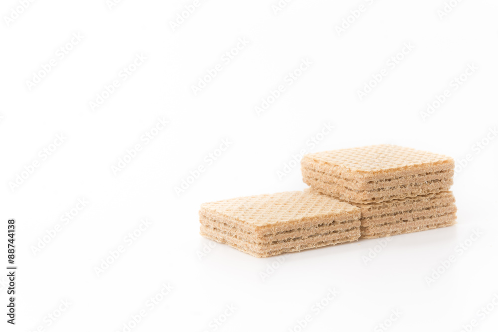 coffee wafer on white background coffee wafer on white background