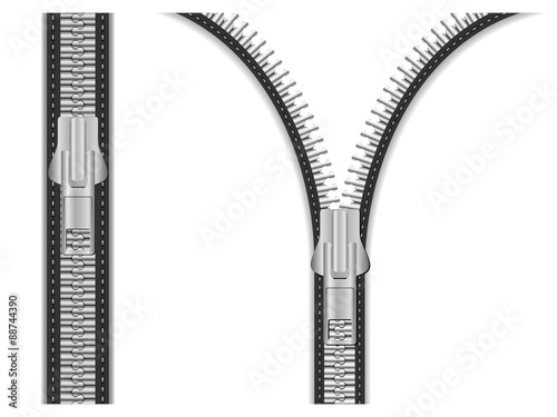 zipper isolated