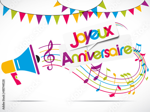 Megaphone Joyeux Anniversaire Fond Blanc Stock Vector Adobe Stock Megaphone Joyeux Anniversaire Fond Blanc Stock Vector Adobe Stock