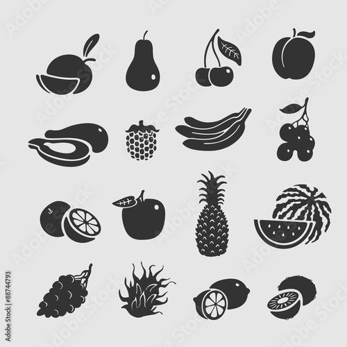 Symbol Set Vector Fruit