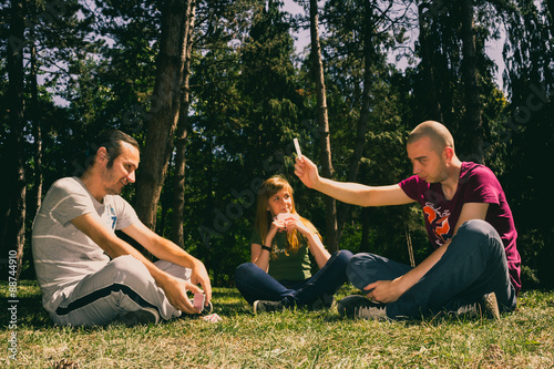 Three friend having fun © madrolly