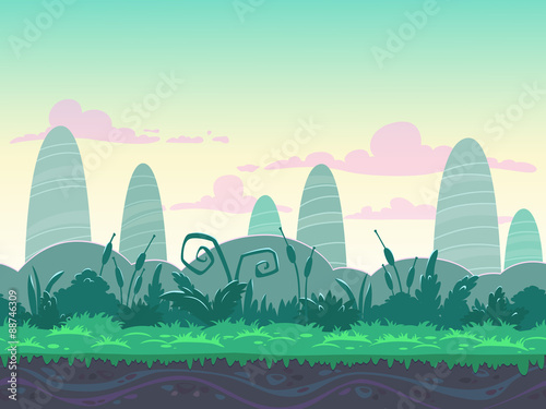 Seamless morning landscape