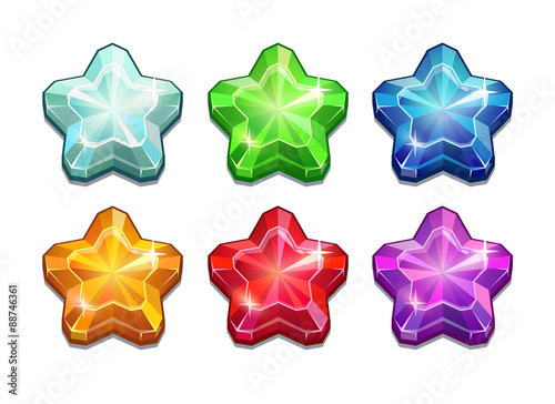 Set of crystal stars