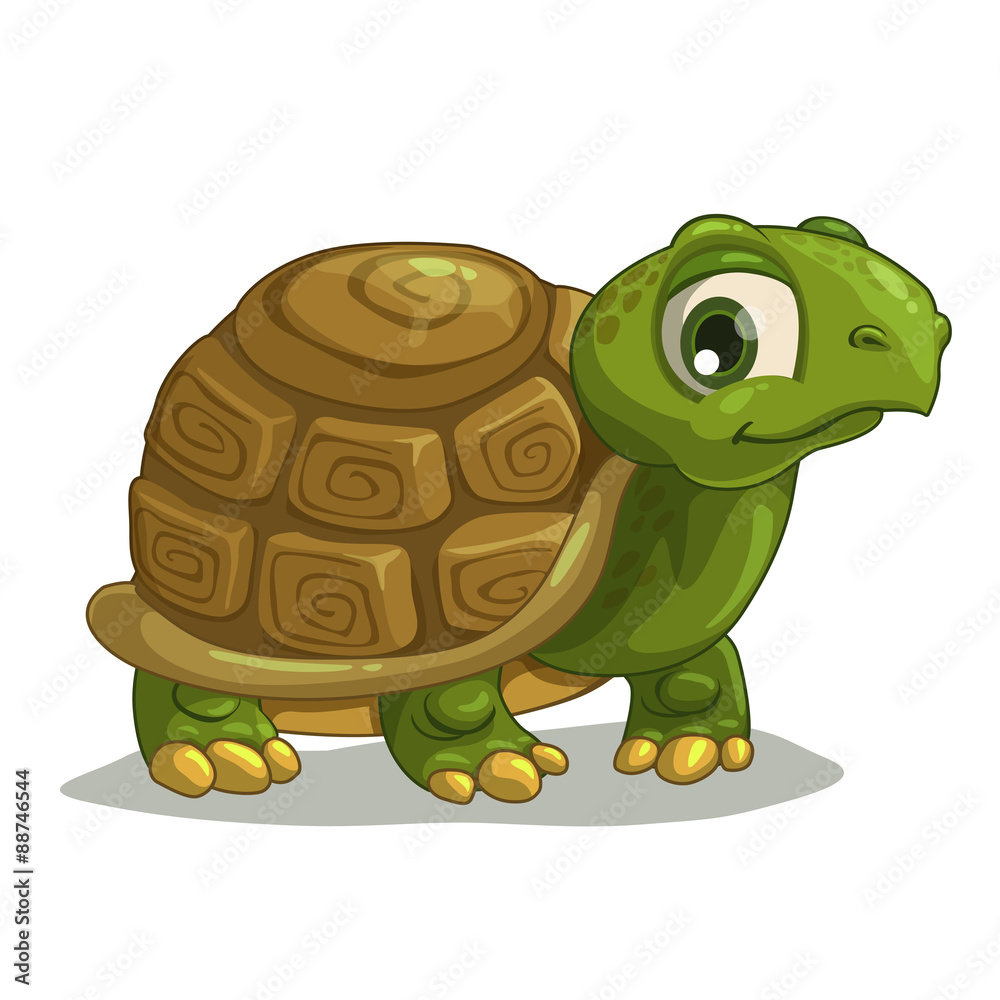 Obraz premium Cute cartoon turtle