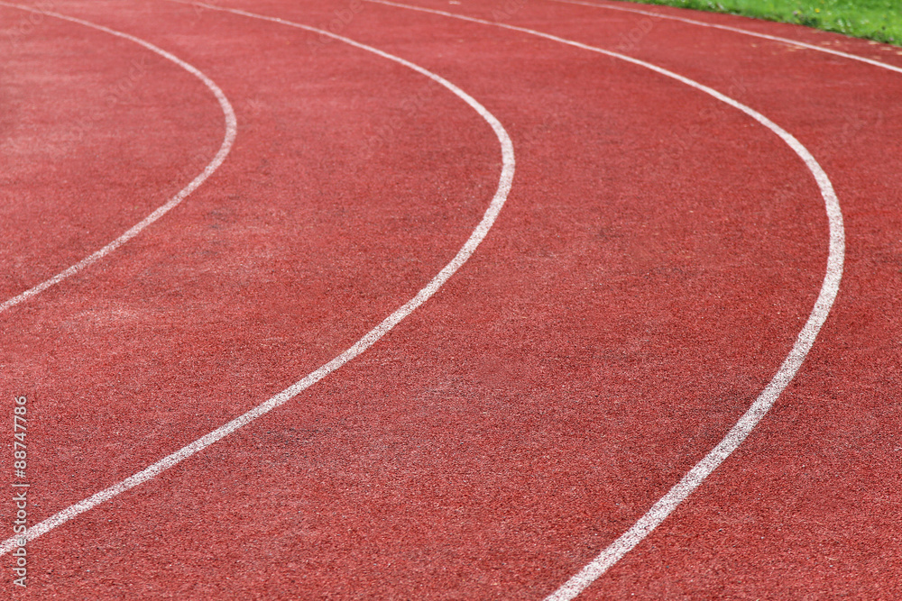 Red running track