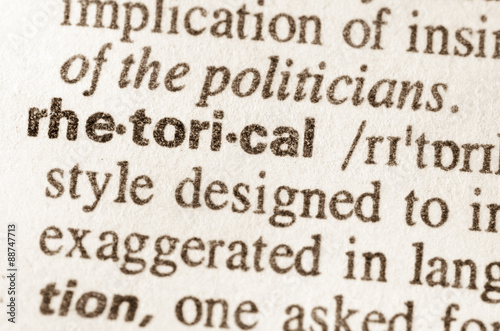Dictionary definition of word rhetorical
