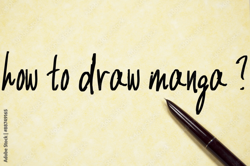 how to draw manga question write on paper