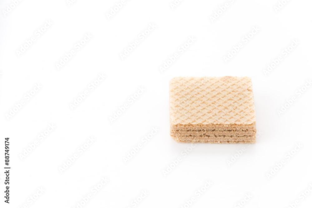 coffee wafer on white background coffee wafer on white background