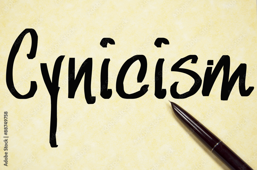 cynicism word write on paper