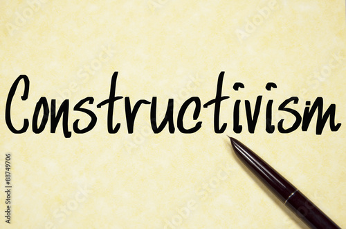 constructivism word write on paper photo
