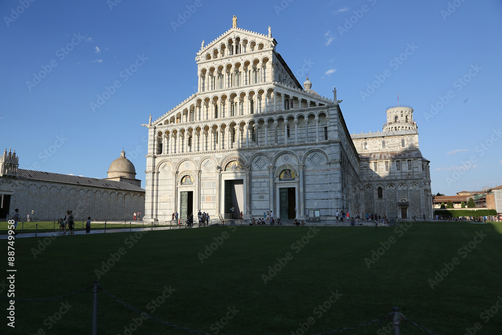 Italien, Pisa, Arno, Schiefer Turm, Universität, Toscana, Historische Gebäude, Piazza Miracoli,