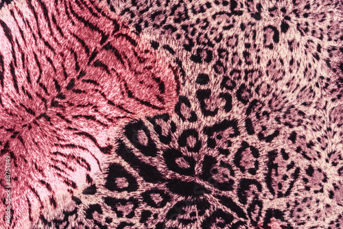 texture of print fabric striped leopard and tiger