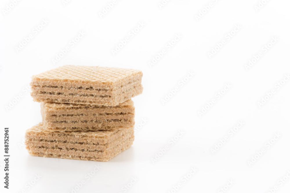 coffee wafer on white background coffee wafer on white background
