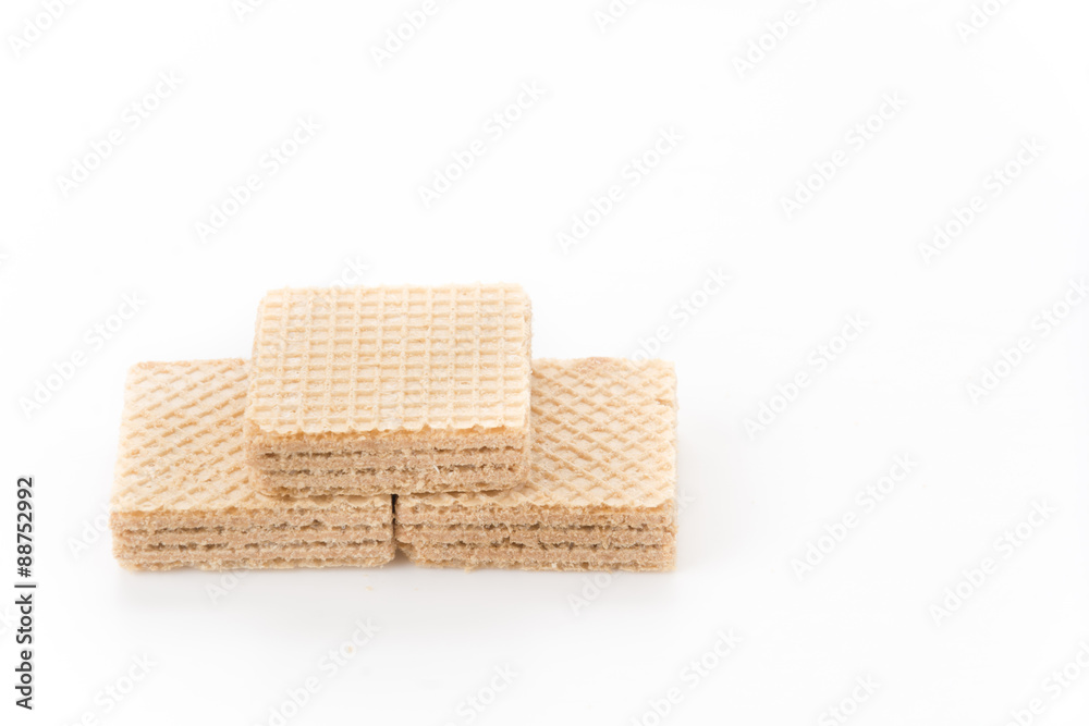 coffee wafer on white background coffee wafer on white background