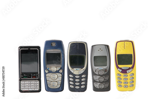 Bunch of old mobile phones