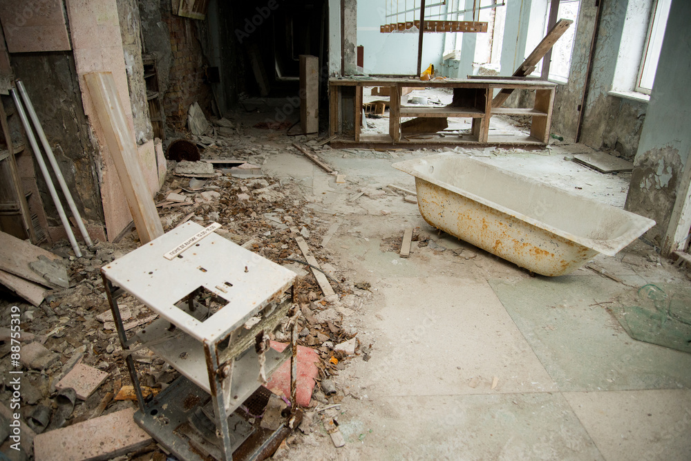 Chernobyl building interior