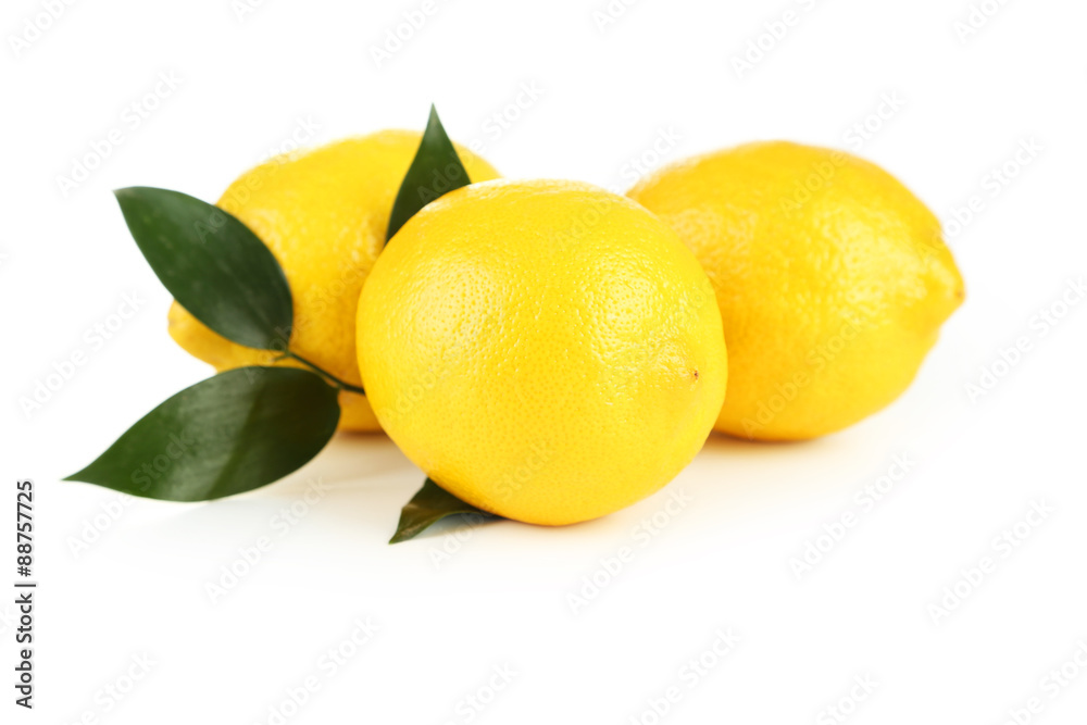 Lemons isolated on white