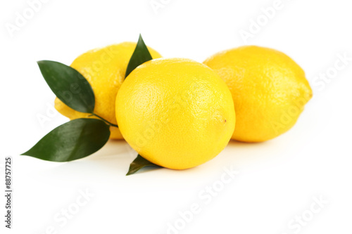 Lemons isolated on white