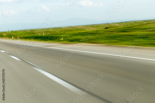 road at a speed of