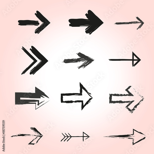 Hand drawn arrows