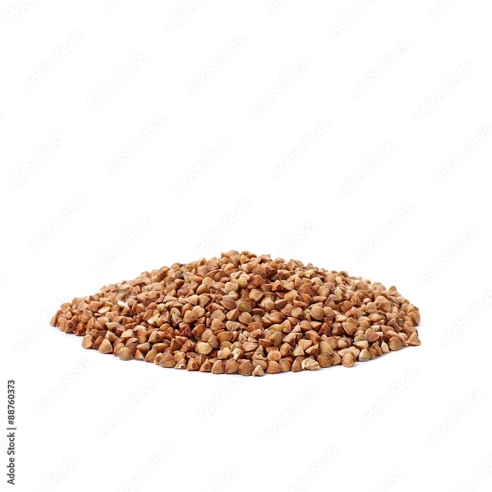 Buckwheat on a white background Buckwheat on a white background