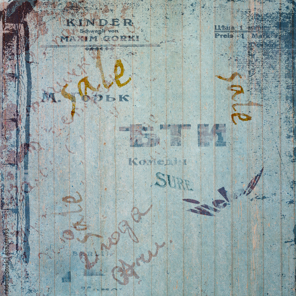 Obraz premium Grunge abstract background with old torn posters