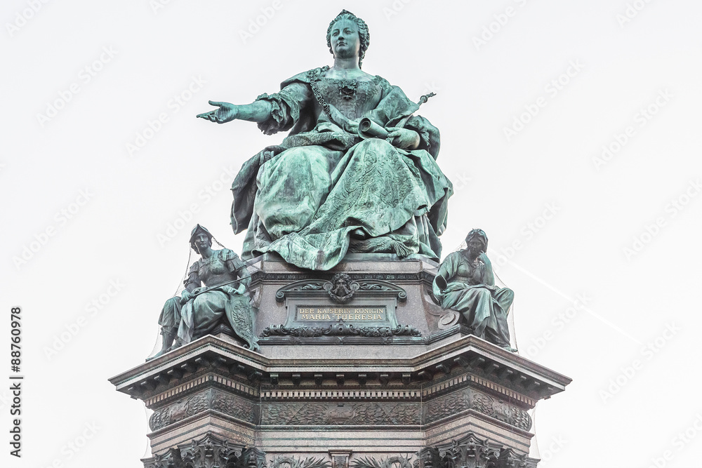 Fragment of Maria Theresia monument (1888) in Vienna, Austria.